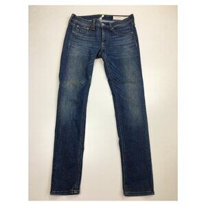 RAG & BONE Rae Wash 5 Pocket Logo Hardware Ankle Skinny Denim Jeans
